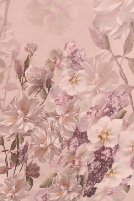 Ziedu zīda organza KUPONS 150 cm