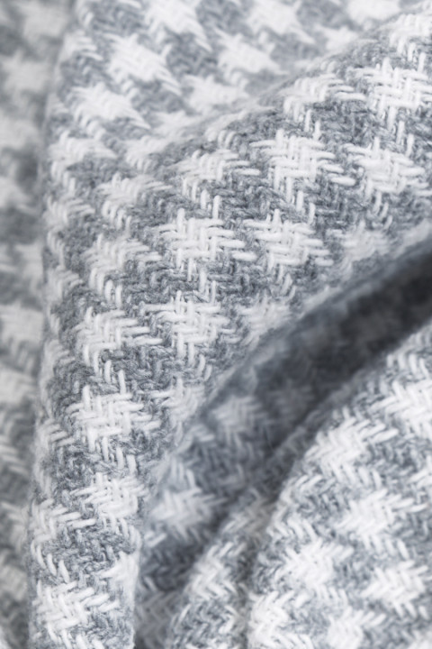 Cotton with linen grey hen's foot