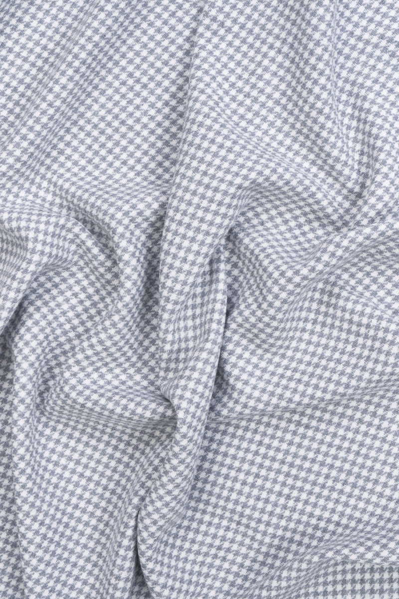 Cotton with linen grey hen's foot