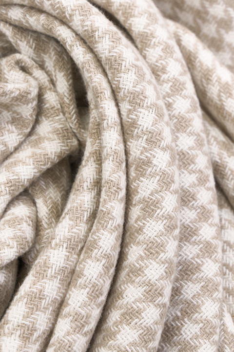 Cotton with linen hen's foot beige