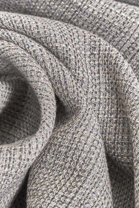 Wool & Cotton Melange Beige & Blue