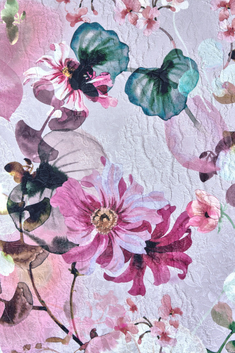 Jacquard floral embossé