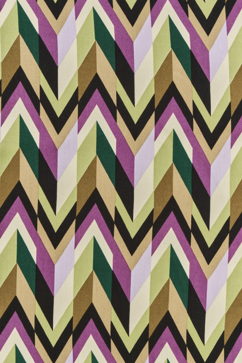 Viscose with a colorful herringbone pattern