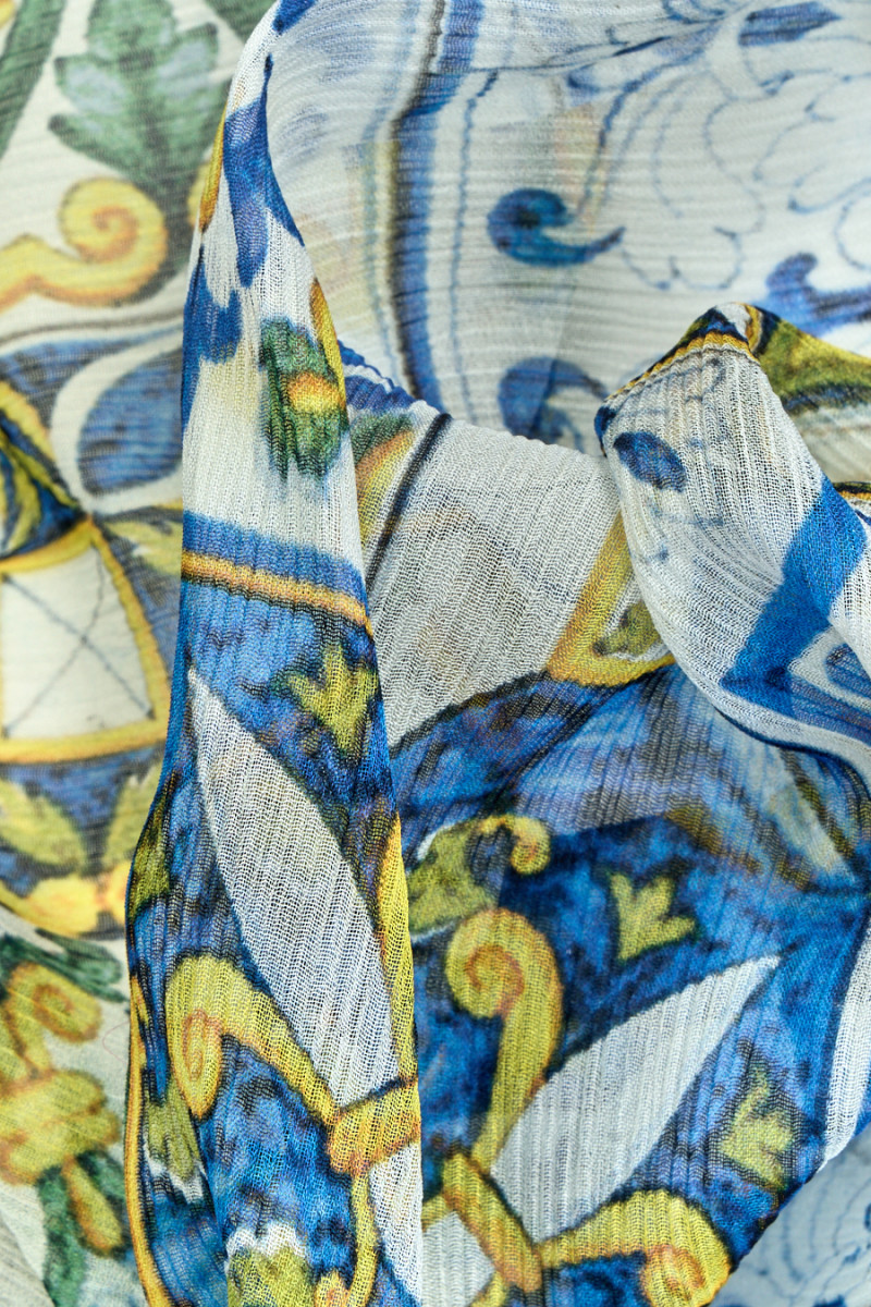 Patchwork di chiffon di seta