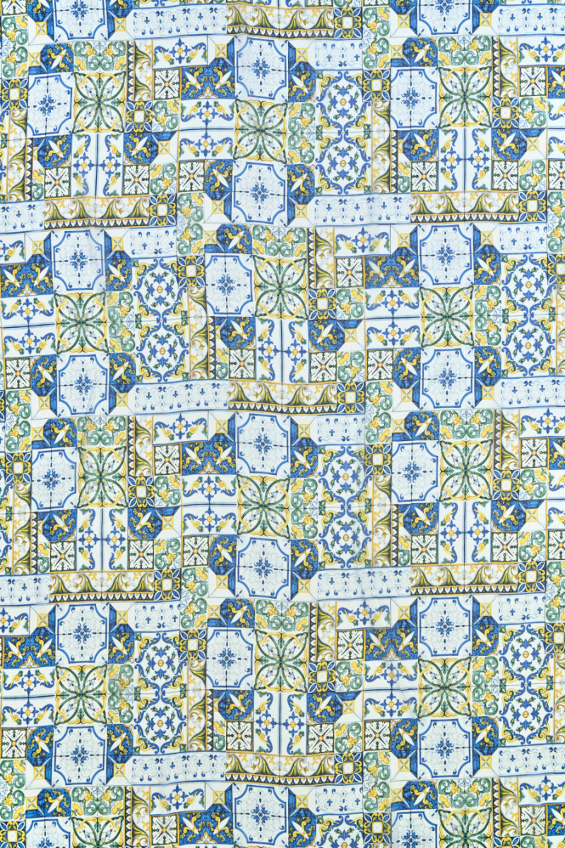 Patchwork di chiffon di seta