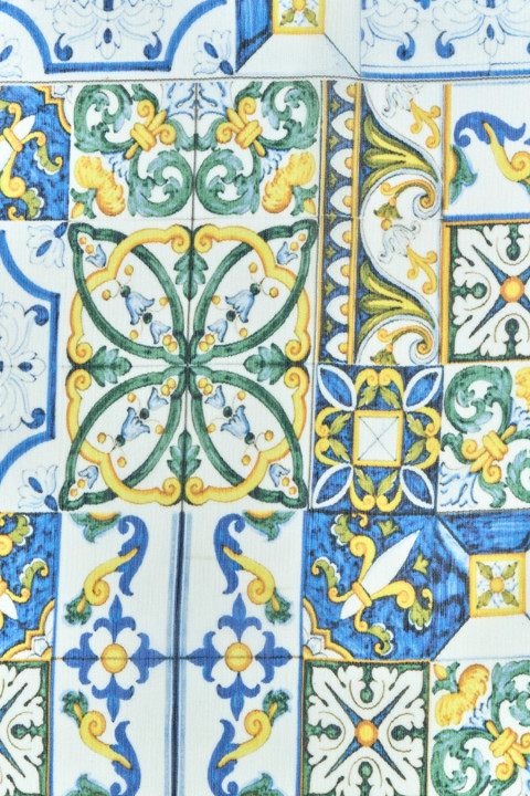 Patchwork di chiffon di seta