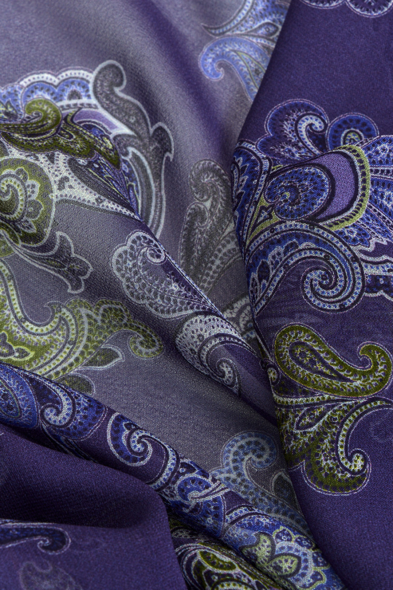 Georgette Viskose lila Paisley