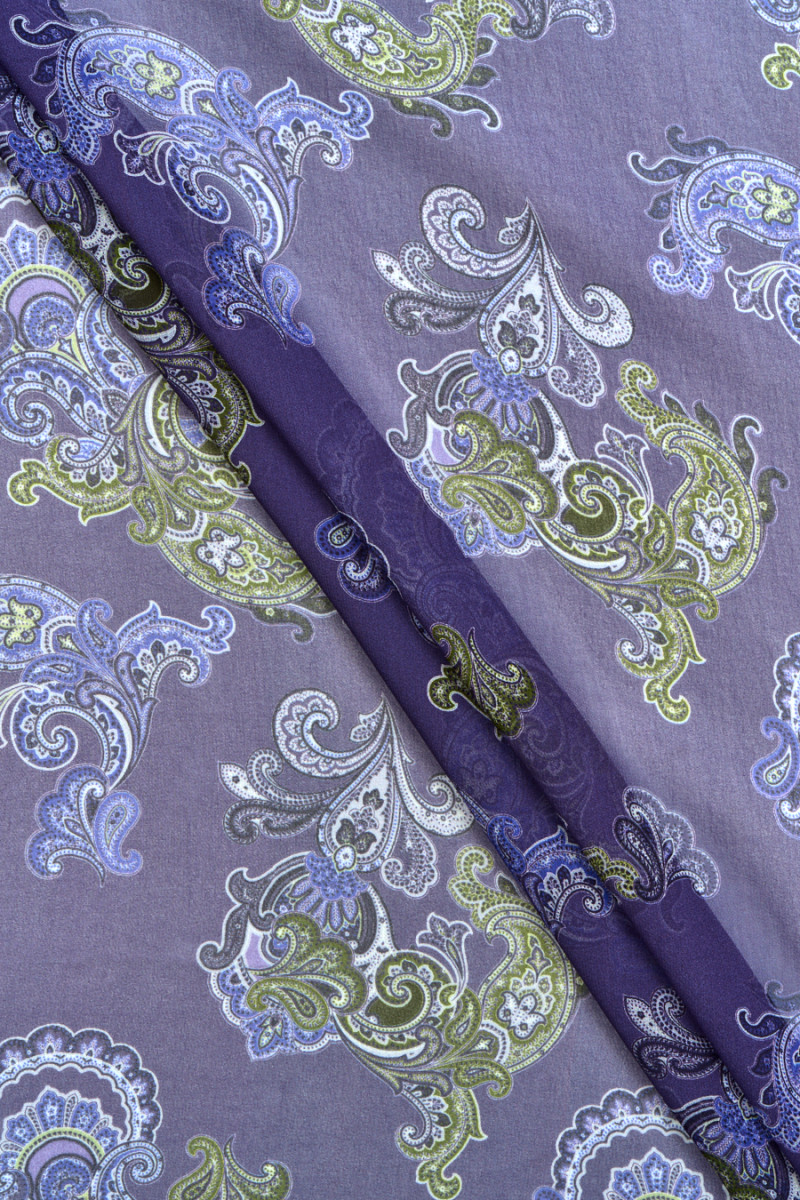 Vâscoză Purple Paisley Georgette