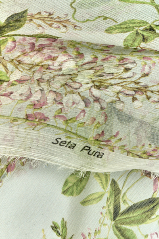Chiffon silke krøllede blomster