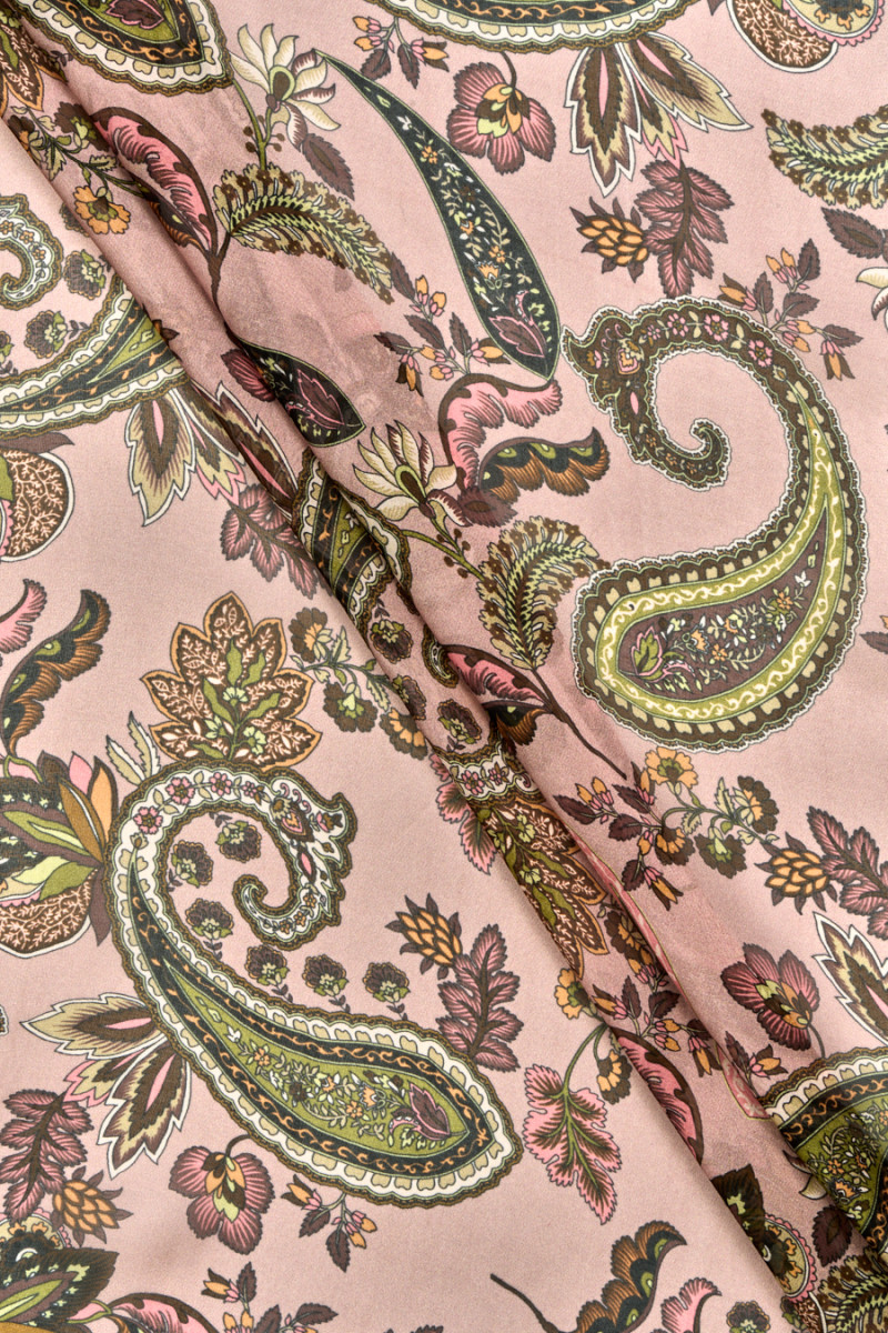 Paisley silke-viskose muslin