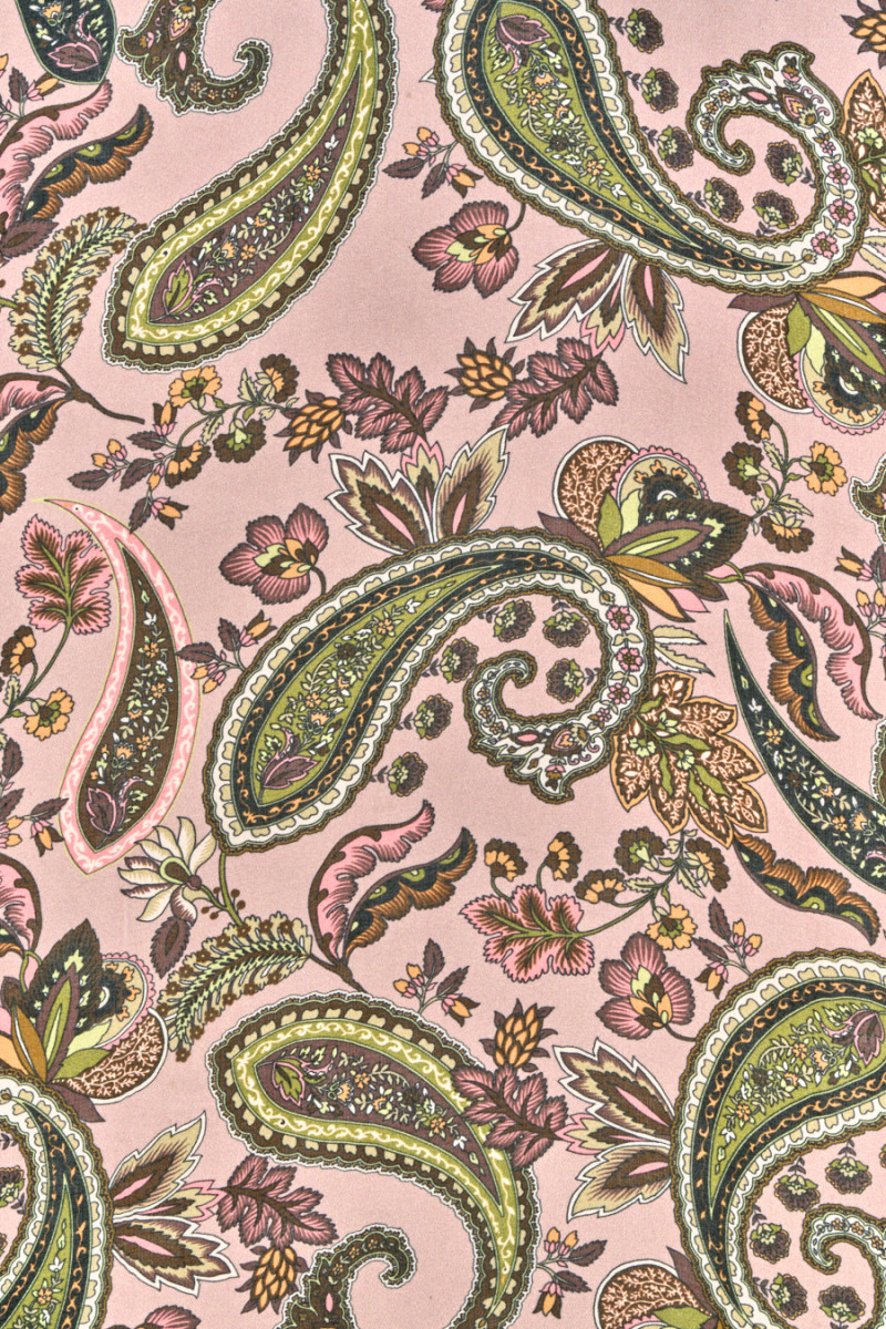 Paisley silk-viscose muslin