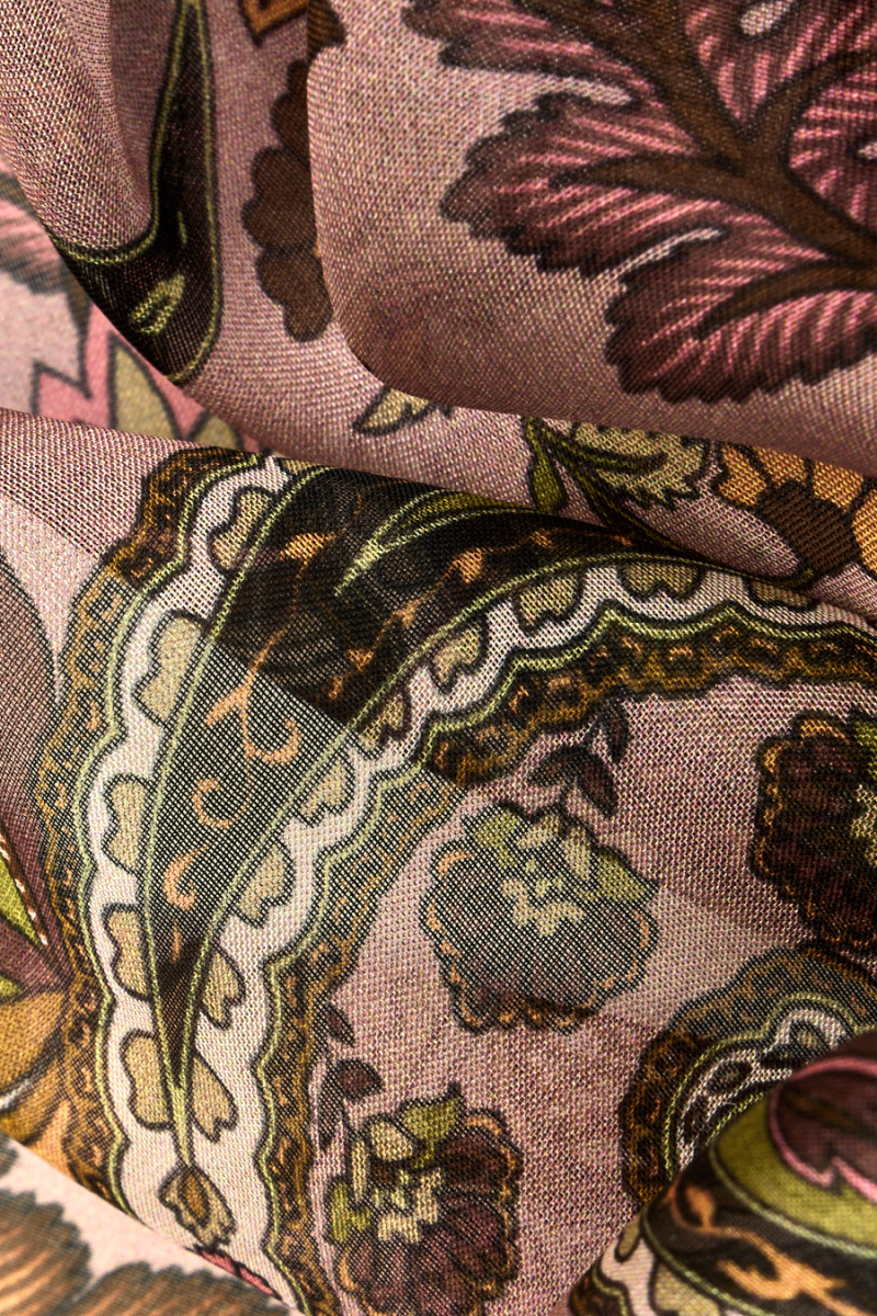 Mousseline de soie et de viscose cachemire