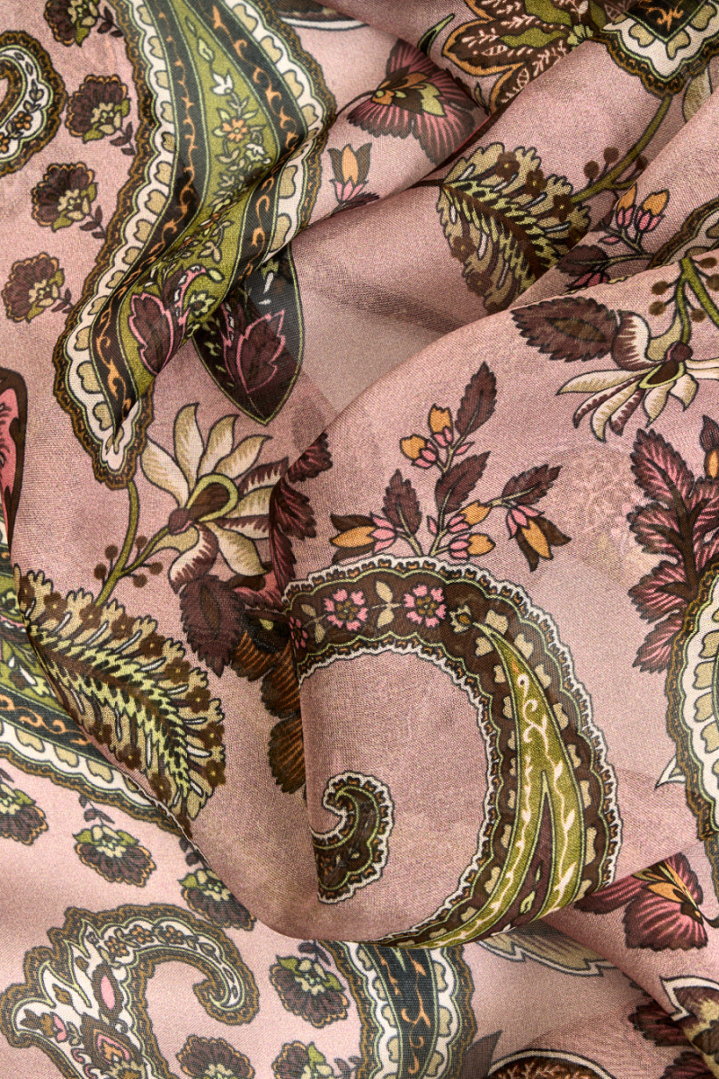 Musselin aus Paisley-Seide und Viskose