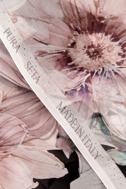 Silk chiffon pastel flowers