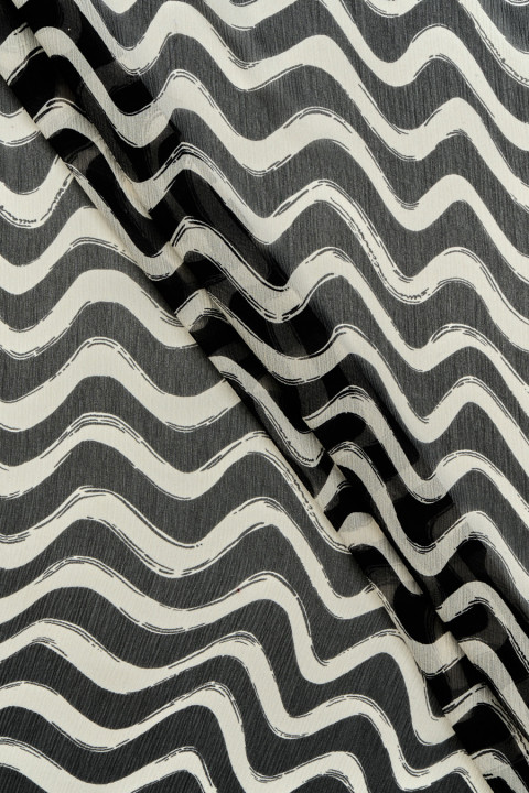 Silk chiffon in waves