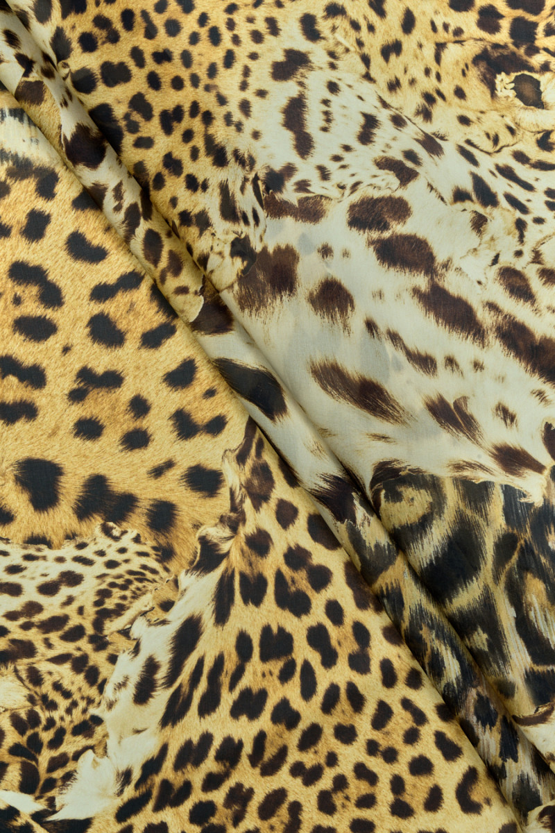 Mousseline de soie léopard