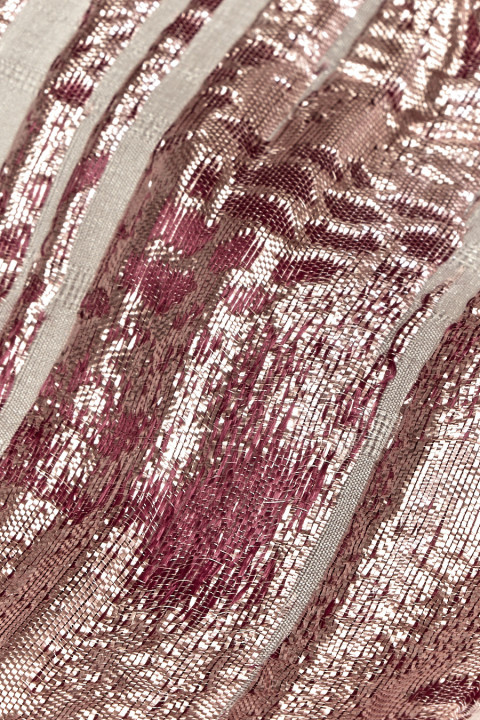 Beige and gold jacquard