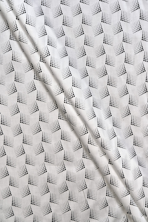 Shirt fabric squares with polka dots
