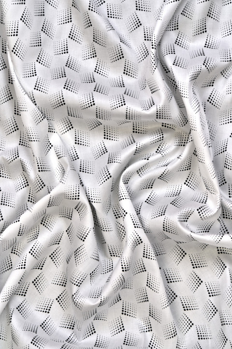 Shirt fabric squares with polka dots