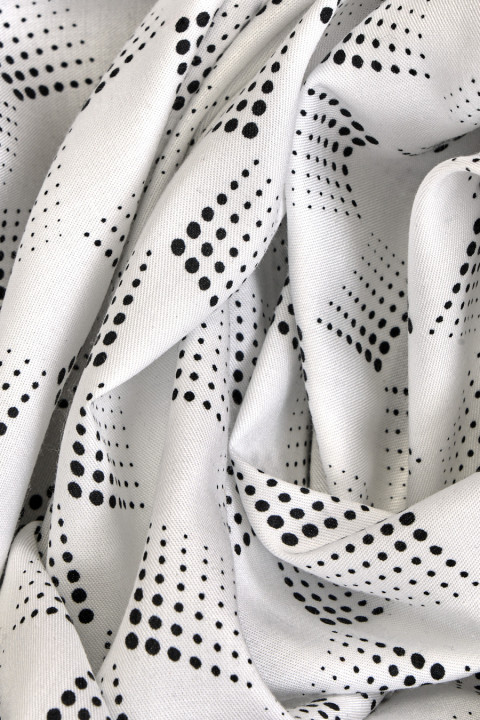 Shirt fabric squares with polka dots