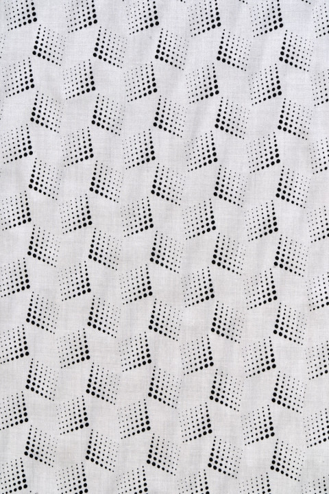 Shirt fabric squares with polka dots