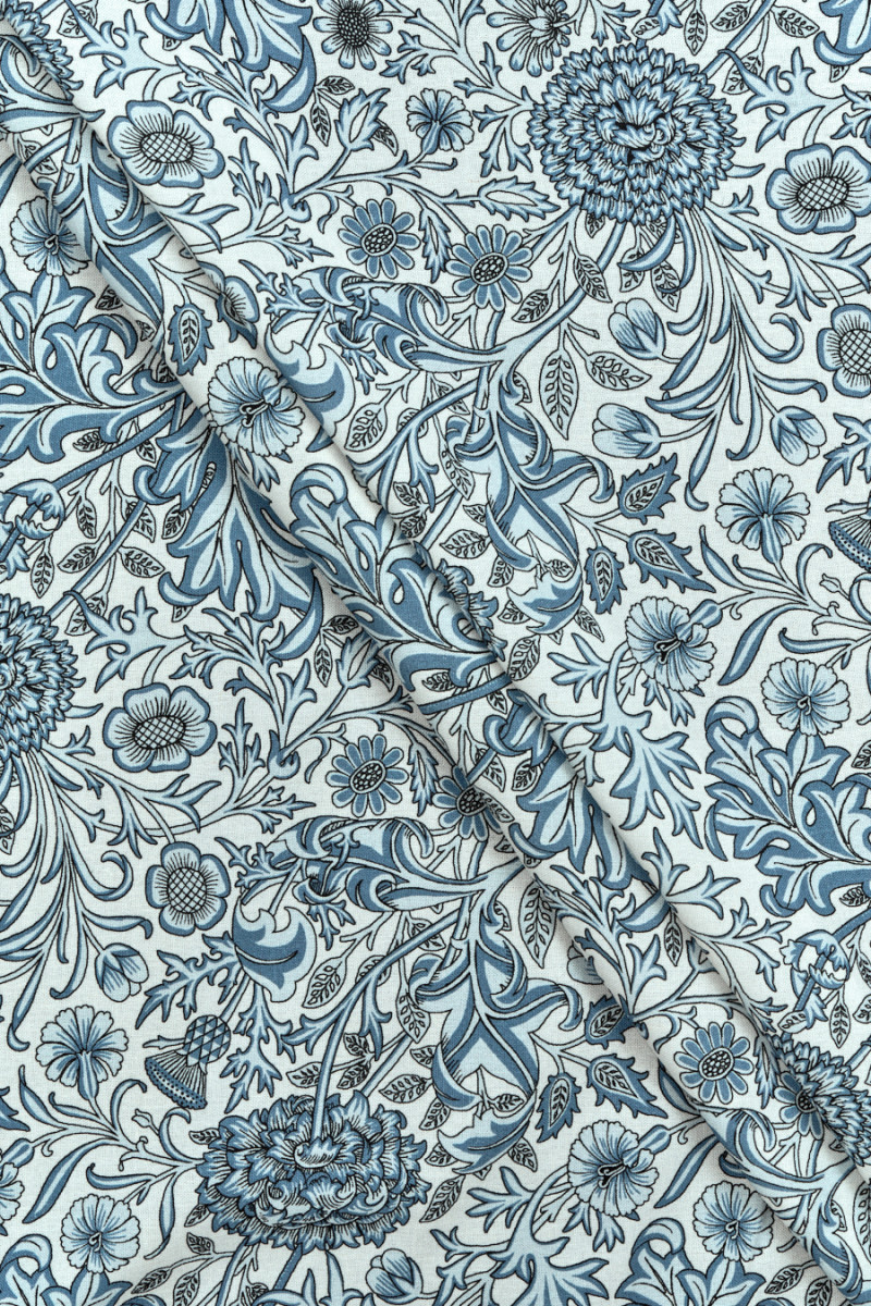 Viscose with floral linen