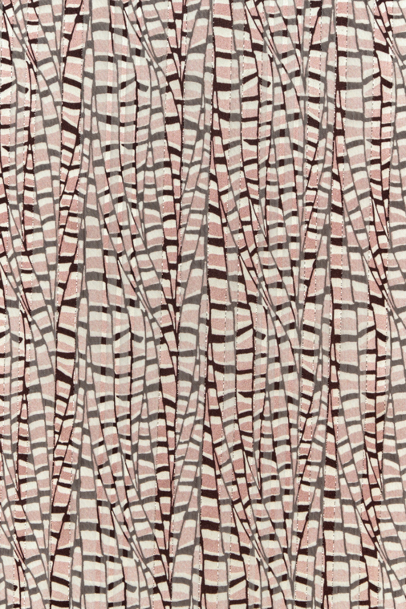 Polyester fabric devore squares COUPON 110cm