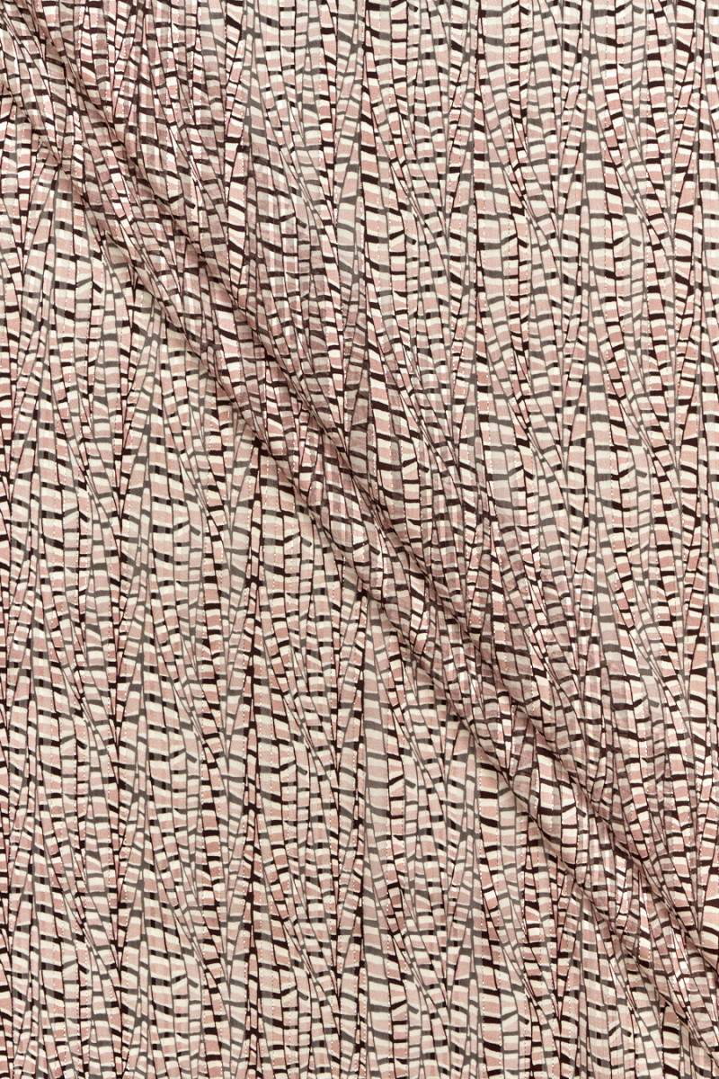 Tissu polyester dévoré carrés