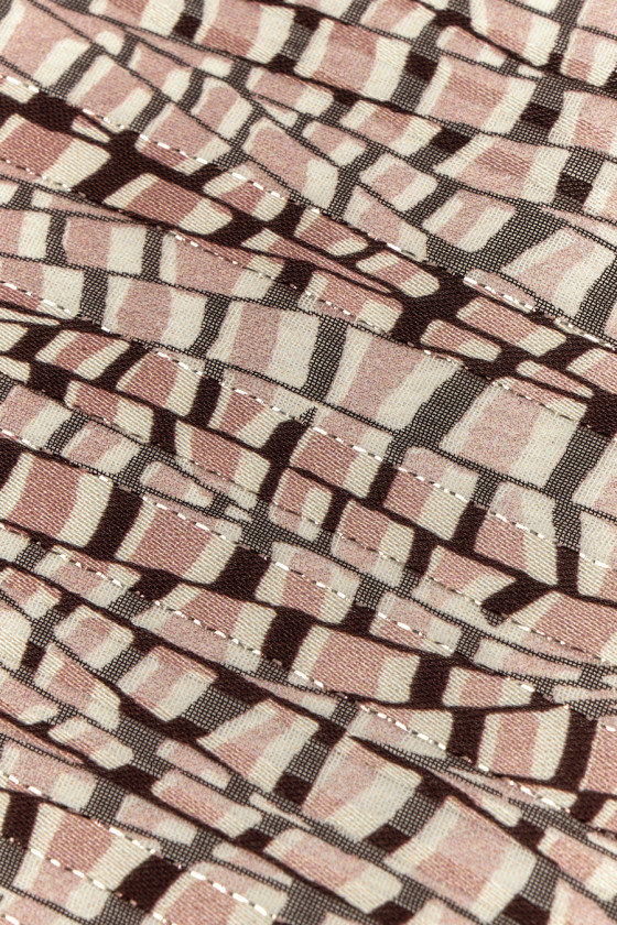 Polyester fabric devore squares COUPON 110cm