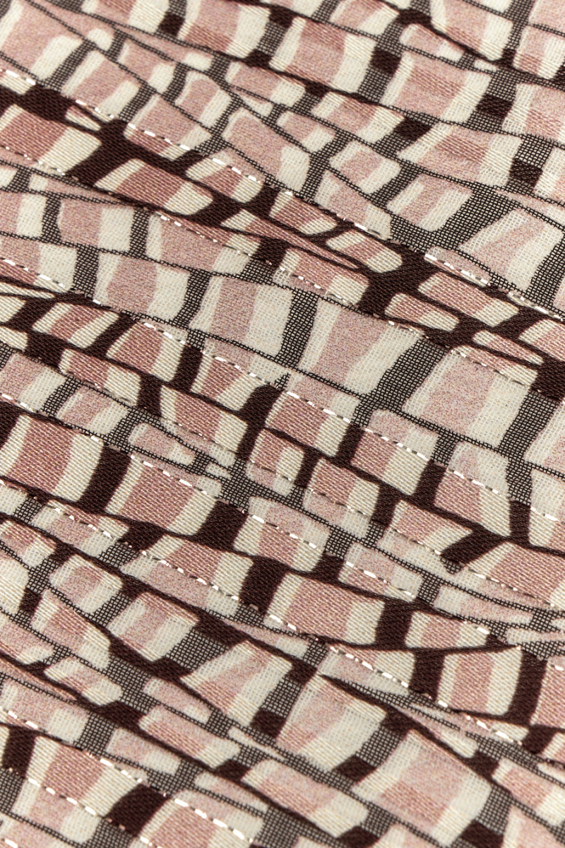 Polyester fabric devore squares COUPON 110cm