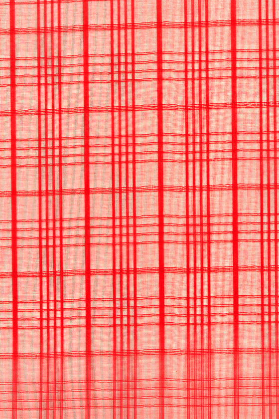 Checked silk organza