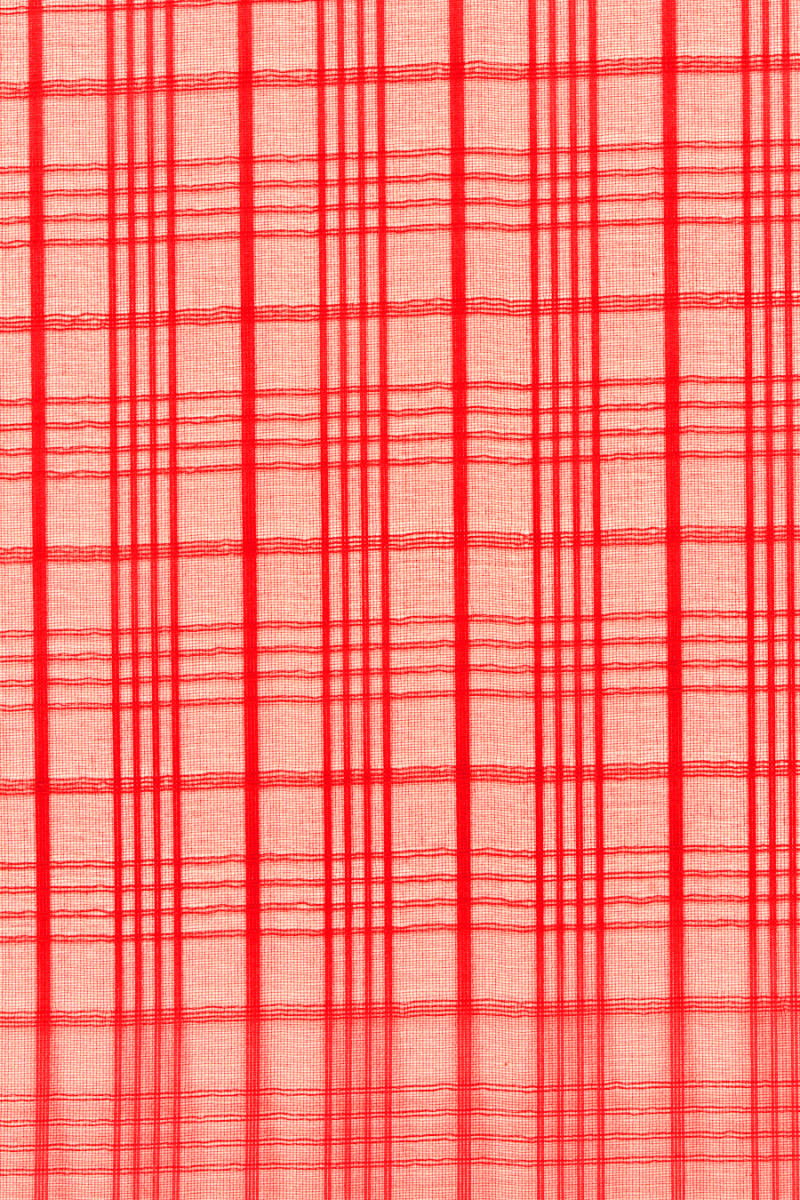 Checked silk organza
