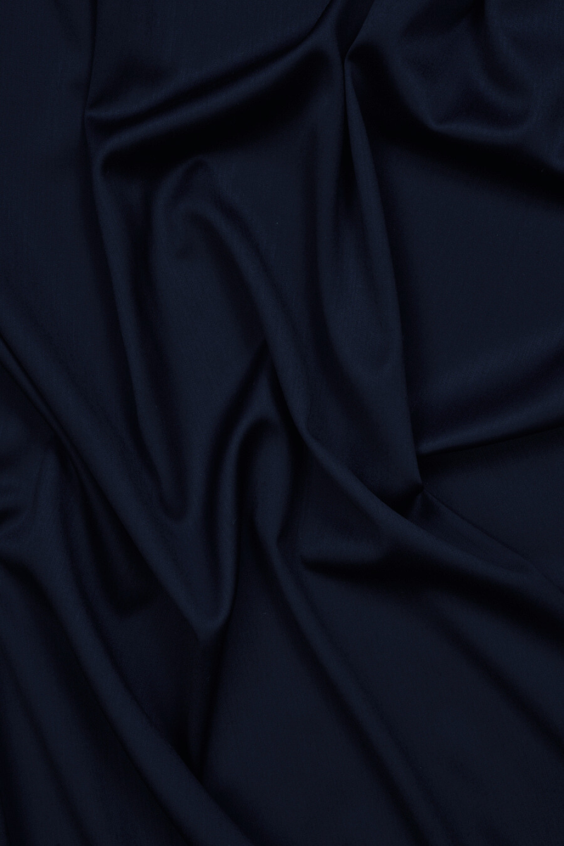 Laine de costume avec polyamide bleu marine foncé