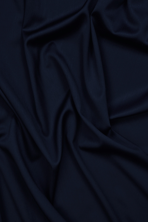 Costume wool with polyamide dark navy blue
