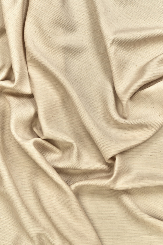 Viscose with linen, fluted, light beige