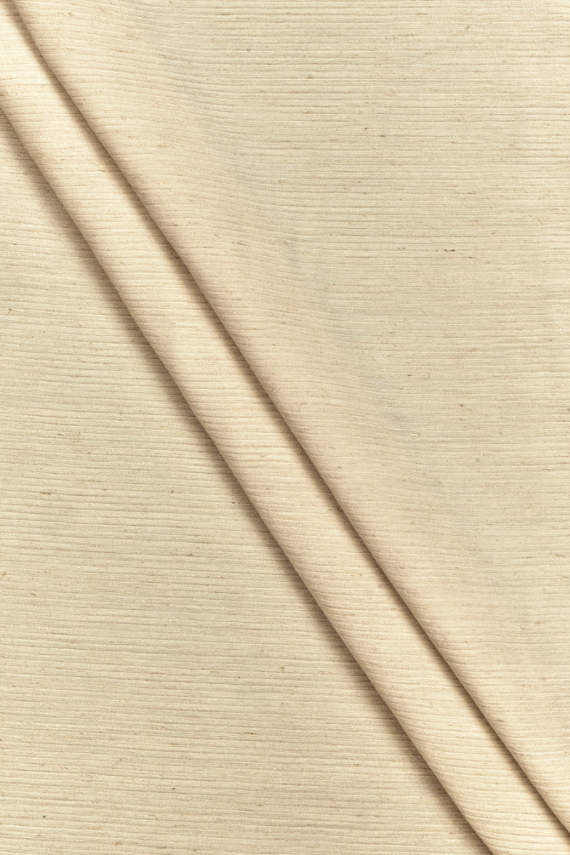 Viscose with linen, fluted, light beige