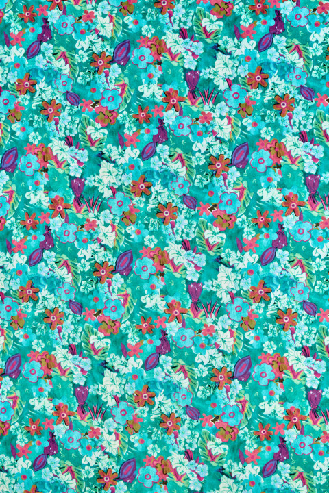 Polyester bloemen gebreide stof