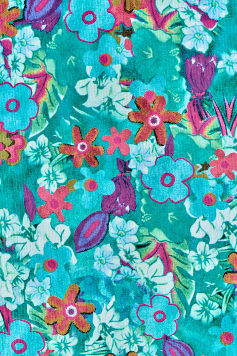 Polyester floral knitted fabric