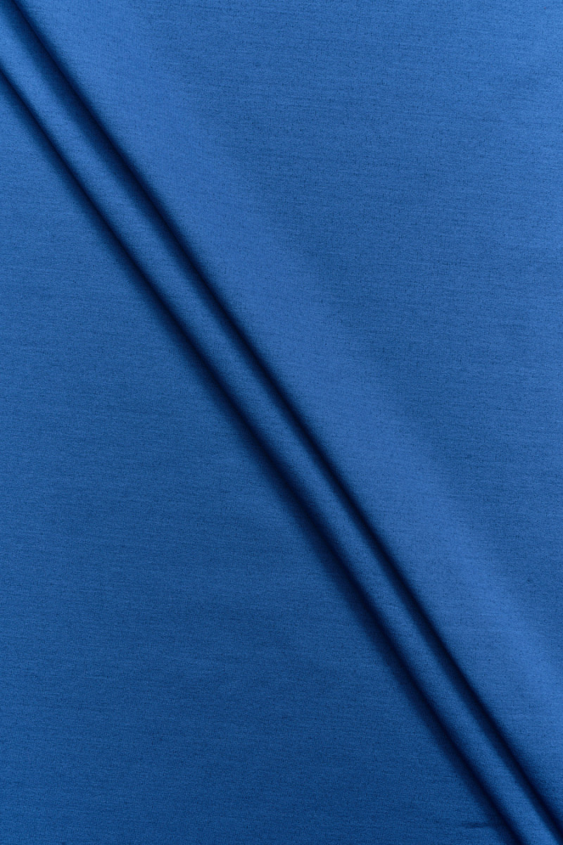 Tejido de sudadera azul de doble cara