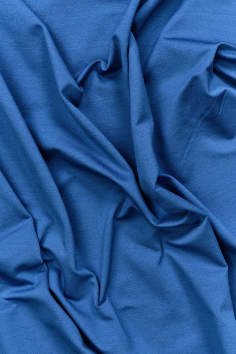 Double-sided blue sweatshirt fabric