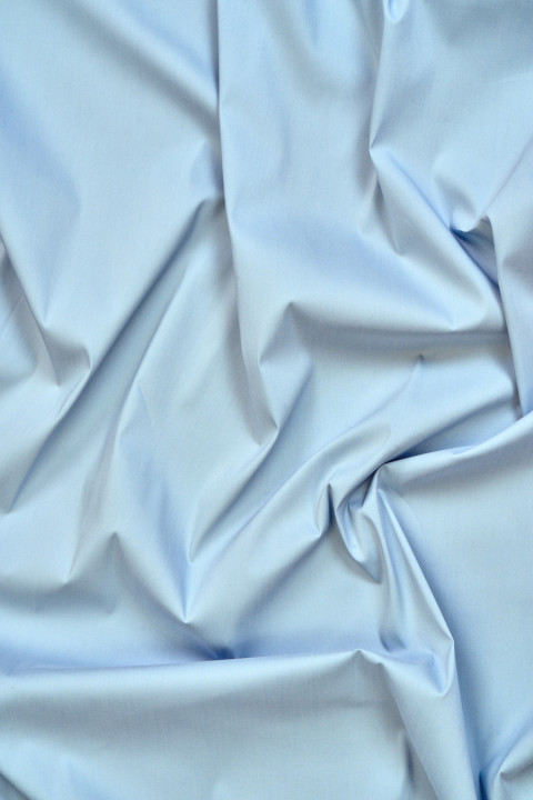Cotton elastic for shirts blue