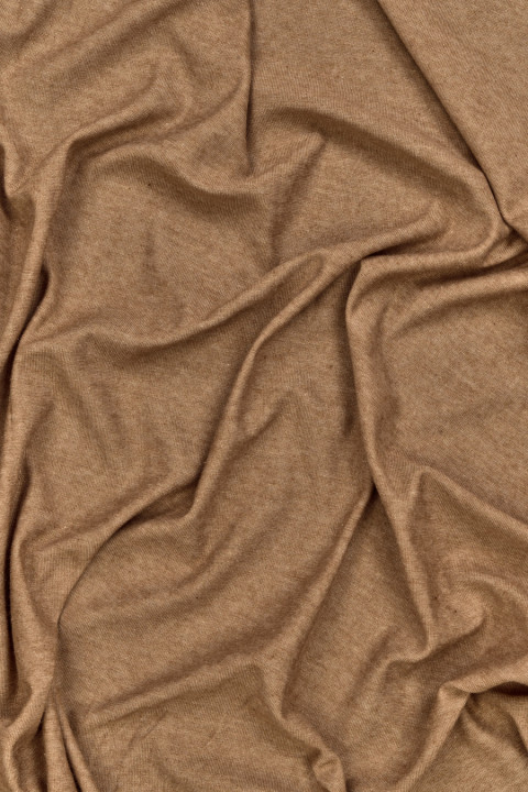 Tejido de punto de viscosa beige jaspeado
