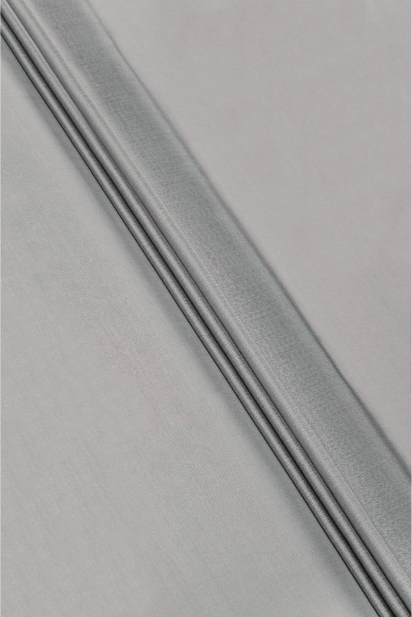 Mousseline de polyester bicolore - graphite et blanc