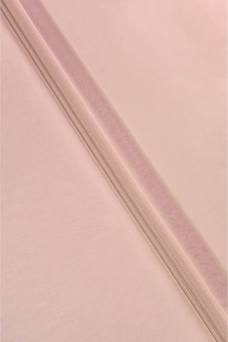 Mousseline de polyester bicolore - rose et beige foncé