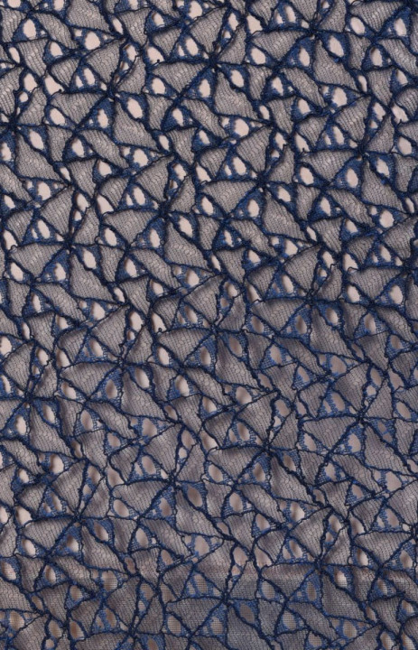 Navy blue narrow lace COUPON 50 cm