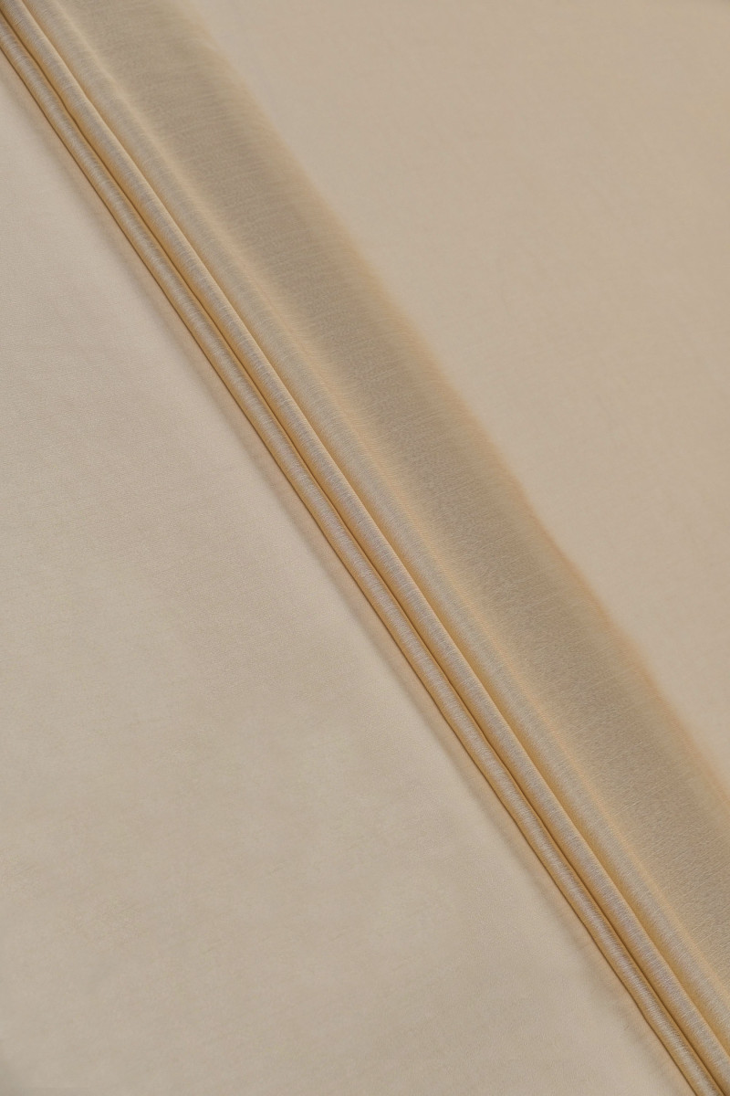 Polyester Chiffon zweifarbig - hellbeige/dunkelbeige