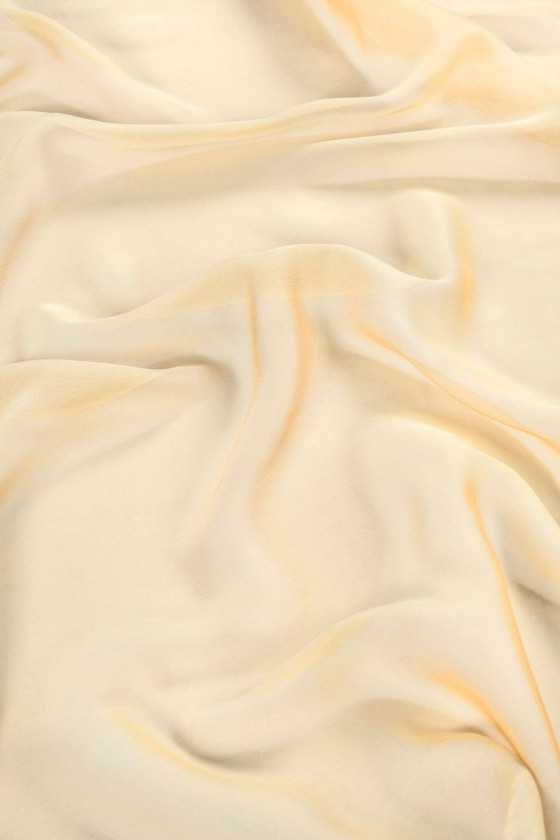 Tweekleurige polyester chiffon - fel oranje en wit