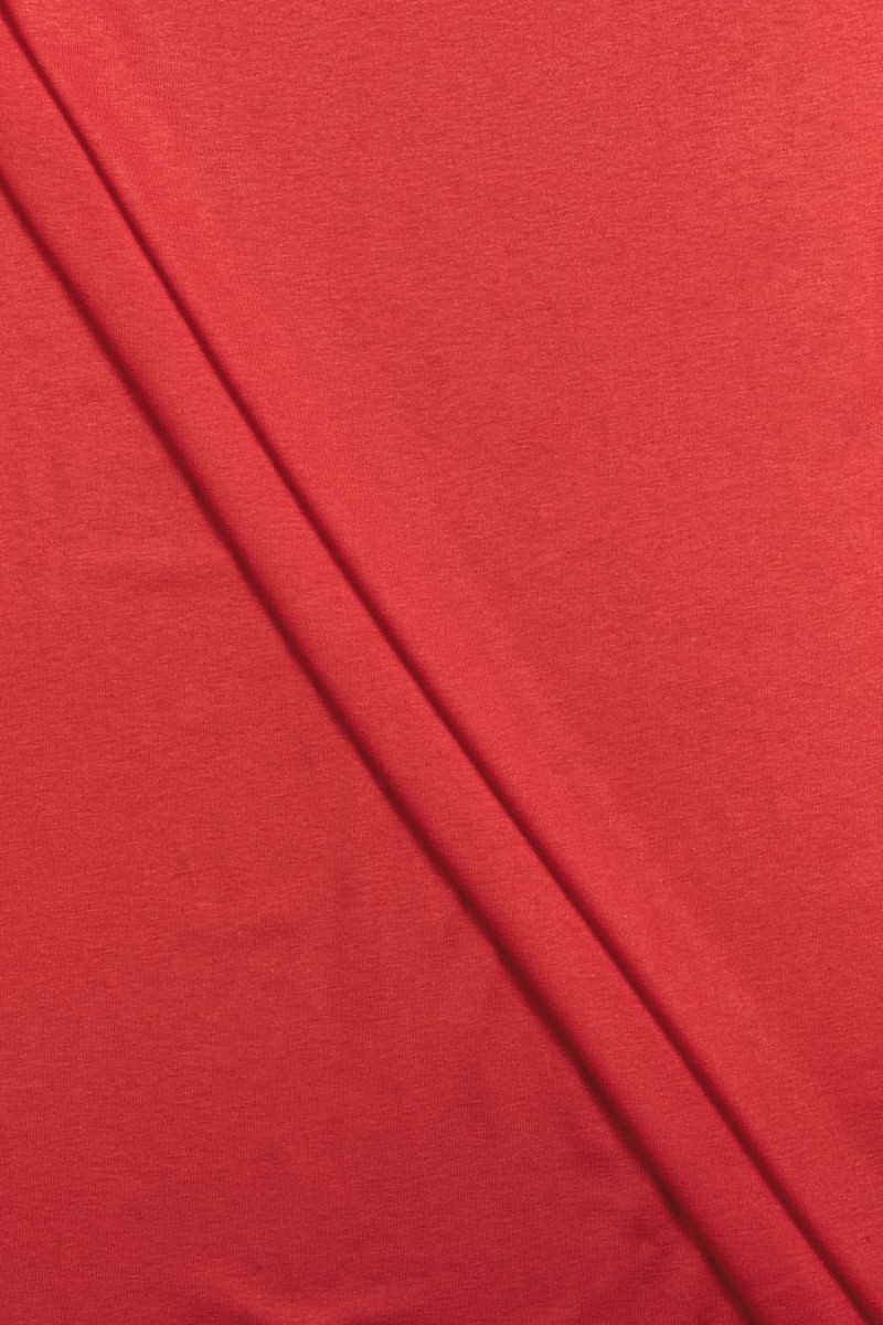 Red micromodal knitted fabric