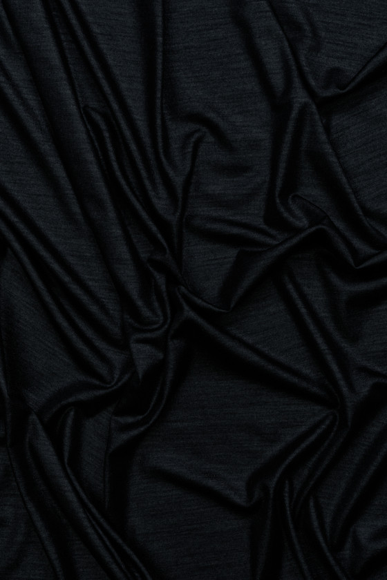 Black Shimmering Wool Knitted Fabric COUPONS