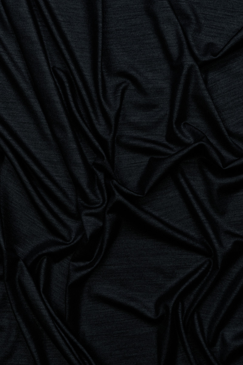 Black Shimmering Wool Knitted Fabric COUPONS